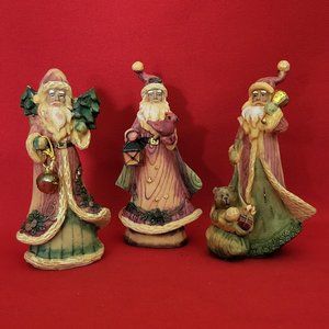 Christmas Santa Figurine Table Decor Set of 3